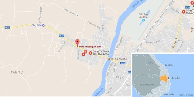 Phường An Bình, nơi xảy ra vụ việc. Ảnh: Google Maps.