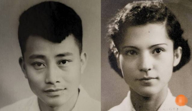 Ảnh thời trẻ của ông Dibao và bà Li.