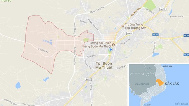 
Phường Thành Nhất nơi HLĩnh bị bắt. Ảnh: Google Maps.
