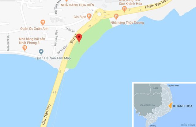 
Công viên Yến Sào (màu xanh), nơi xảy ra sự việc. Ảnh: Google Maps.
