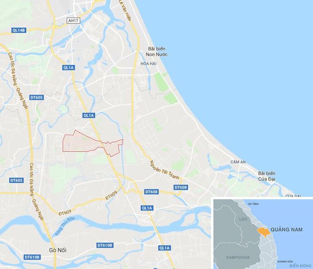 
Xã Điện Thắng Trung (Quảng Nam), nơi Trinh và 3 nghi can bị bắt. Ảnh: Google Maps.

