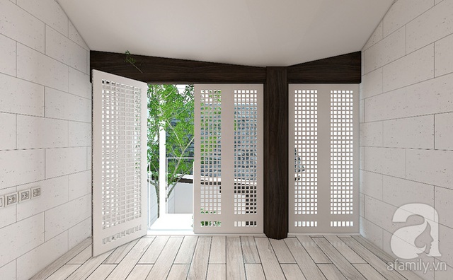 Hệ cửa là 1 liên tưởng về cảm giác sâu lắng của cánh cửa của nhà 3 Gian cổ truyền.