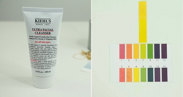 Kiehls Ultra Facial Cleanser (250.000VNĐ/75ml) có độ pH 7, dù sản phẩm có chứa nhiều chiết xuất thiên nhiên như dầu quả mơ, dầu trái bơ nhưng chỉ nên sử dụng cho làn da khỏe mạnh vì độ pH khá cao.