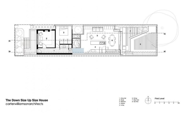 Bản vẽ thiết kế của toàn bộ không gian của ngôi nhà.