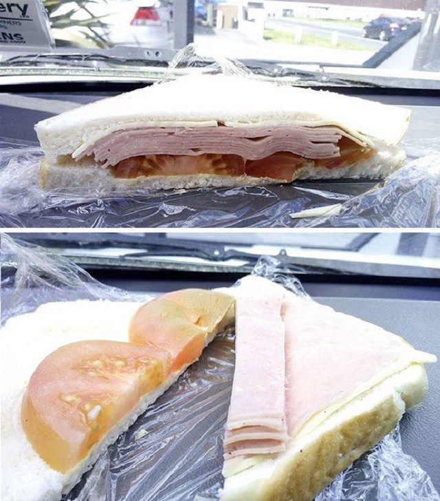 Đây là cách mà một chiếc bánh sandwich “lừa dối” người ăn.