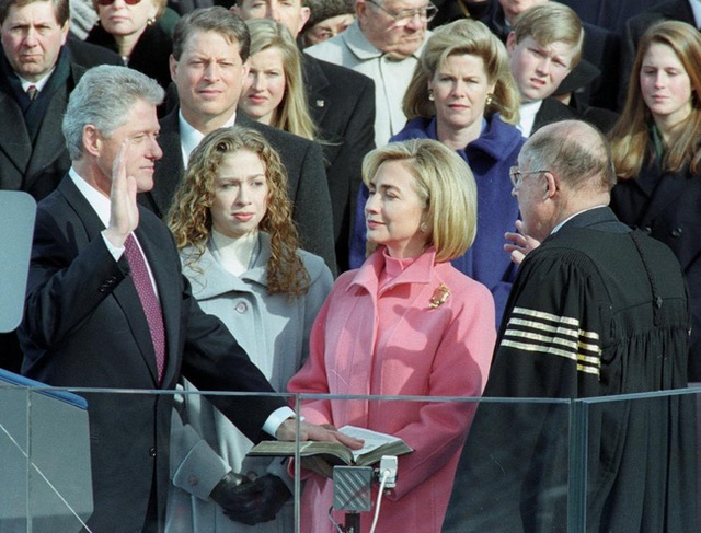 
Lần tuyên thệ thứ 2 của ông Tổng thống Bill Clinton tại vào năm 1997.
