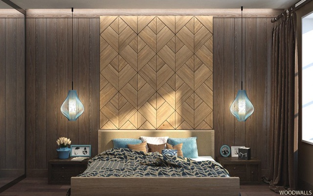 17. Phải thừa nhận rằng, cách sử dụng chất liệu gỗ sáng tạo, độc đáo khiến bạn khó lòng rời mắt khỏi căn phòng ngủ này.