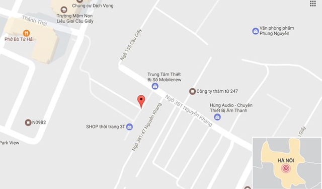 Nơi xảy ra vụ việc. Ảnh: Google Maps.
