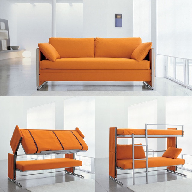 3. Từ một chiếc sofa sang trọng cho phòng khách thành một chiếc giường tầng vô cùng tiện lợi cho những phòng ngủ có không gian chật hẹp, một sự lựa chọn hoàn hảo cho những ai thích sự mới mẻ và sáng tạo.