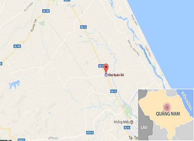 Ngã tư Quán Gò (Quảng Nam), nơi xảy ra tai nạn. Ảnh: Google Maps.