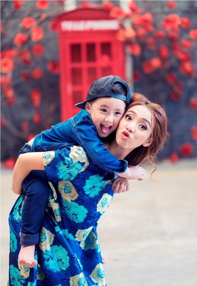 Con trai Thu Trang rất sợ mẹ.