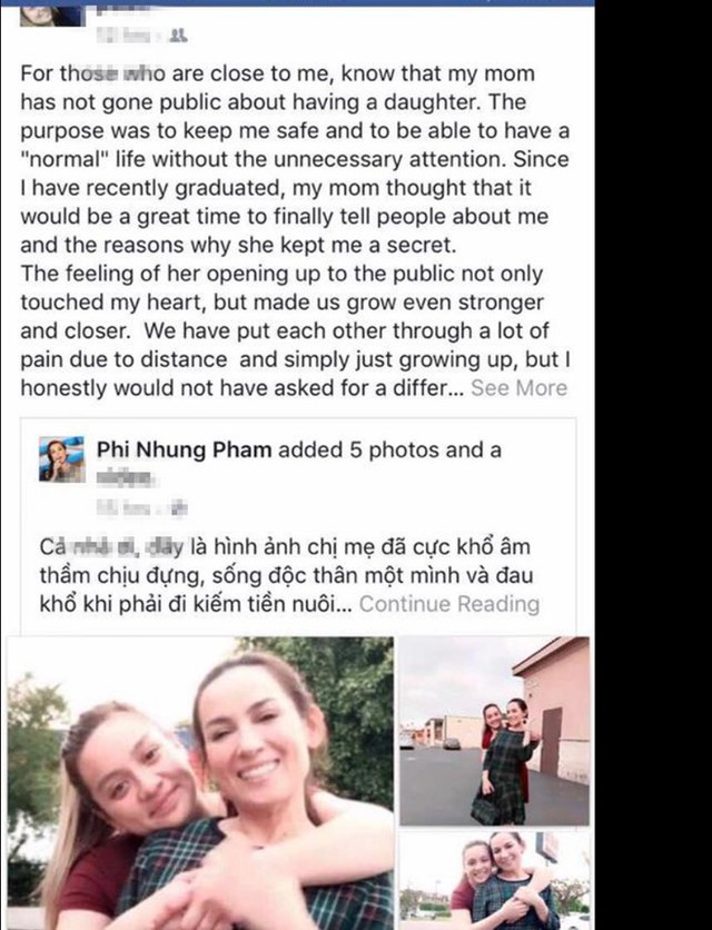 Con gái Phi Nhung tiết lộ lý do mẹ giữ kín nhiều năm qua cũng vì muốn cô có thể trưởng thành như những đứa trẻ bình thường khác.