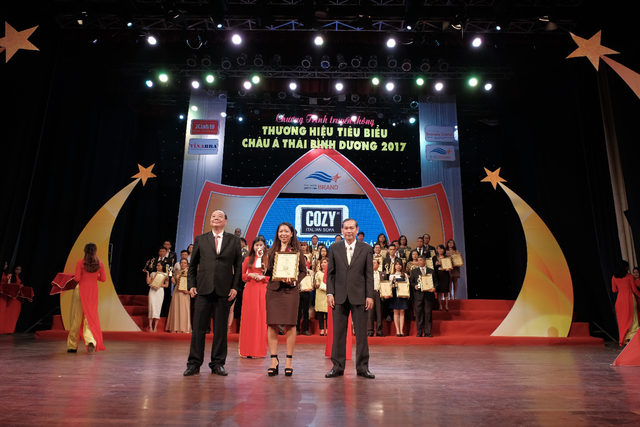 Thương hiệu Nội thất COZY nhận giải thưởng Top 10 “Thương hiệu Tiêu biểu hội nhập châu Á – Thái Bình Dương 2017”