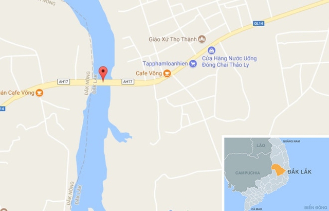 Cầu S&ecirc;r&ecirc;pốk nơi xảy ra vụ tai nạn. Ảnh: Google Maps.