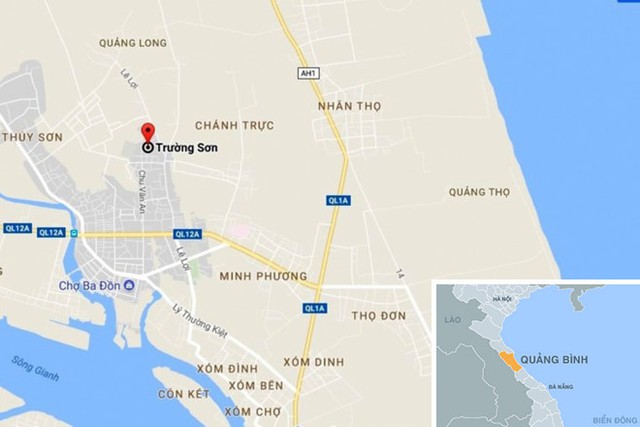 
Nơi bé trai bị mất tích. Ảnh: Google Maps.
