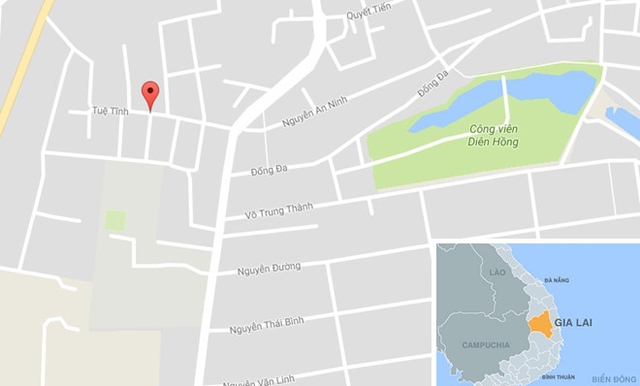 Hẻm 17 đường Tuệ Tĩnh nơi xảy ra vụ việc. Ảnh: Google Maps.