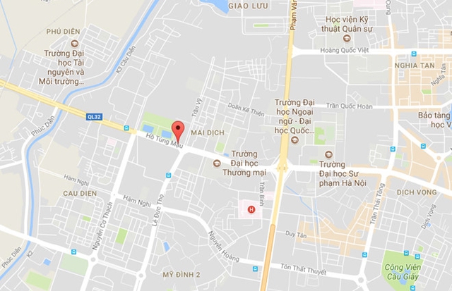 Đường Hồ Tùng Mậu, quận Cầu Giấy. Ảnh: Google maps.