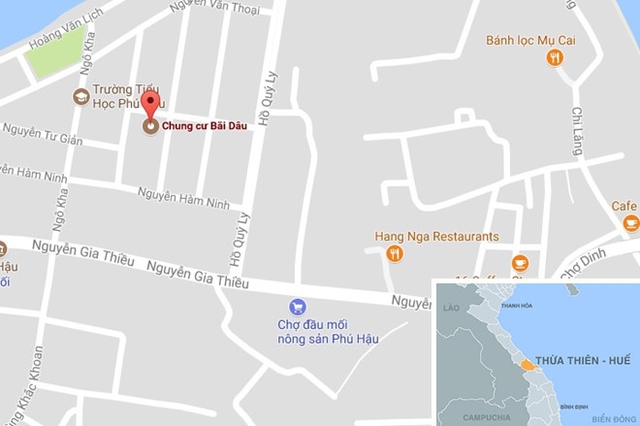 Chung cư bãi dâu, khu vực xảy ra sự việc. Ảnh: Google Maps.