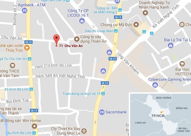 
Vị tr&iacute; gần nơi xảy ra vụ việc. Ảnh: Google Maps.
