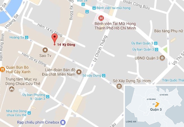 Vị tr&iacute; gần nơi xảy ra vụ ch&aacute;y. Ảnh: Google Maps.