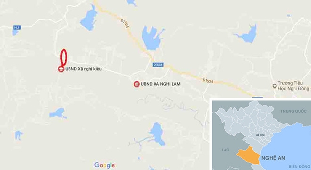 
X&atilde; Nghi Kiều, nơi xảy ra vụ việc. Ảnh: Google Maps.

