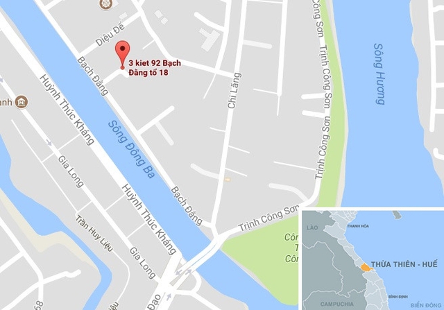 
Gia đ&igrave;nh tr&igrave;nh b&aacute;o c&ocirc;ng an việc con trai bị bỏng bất thường trong đ&ecirc;m. Ảnh: Google Maps.
