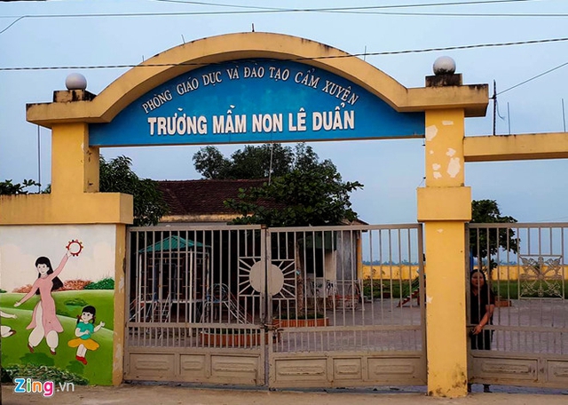 Trường Mầm non Lê Duẩn ở xã Cẩm Duệ, huyện Cẩm Xuyên (Hà Tĩnh). Ảnh: Phạm Trường.