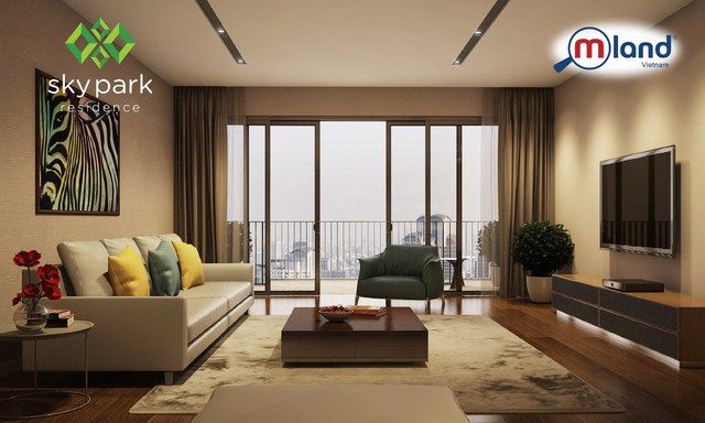 Các căn hộ Skypark Residence được thiết kế đón ánh sáng tự nhiên với logia tạo khoảng thoáng bao quanh