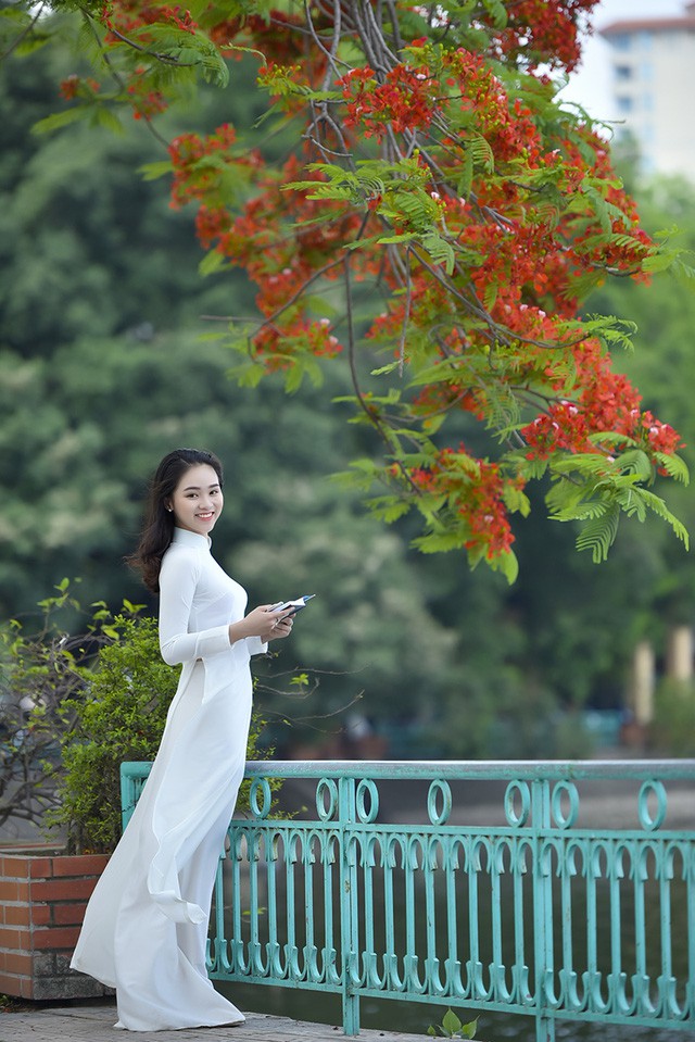 Ngọc Anh c&oacute; vẻ đẹp h&agrave;i h&ograve;a, rất ăn ảnh.