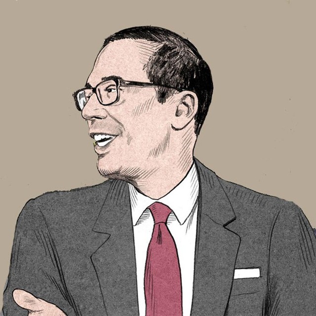 
Steve Mnuchin - Ứng viên bộ trưởng tài chính - Tổng tài sản 300 triệu USD. Năm 2009, ông Mnuchin mua lại công ty cho vay thế chấp bất động sản dưới chuẩn IndyMac với giá 1,6 tỷ USD. 6 năm sau, ông bán IndyMac cho tập đoàn tín dụng CIT Group và thu lại 3,4 tỷ USD. Là cựu đối tác của ngân hàng đầu tư đa quốc gia Goldman Sachs, ông tham gia nhiều bộ phim Hollywood lợi nhuận khủng như Avatar và American Sniper.
