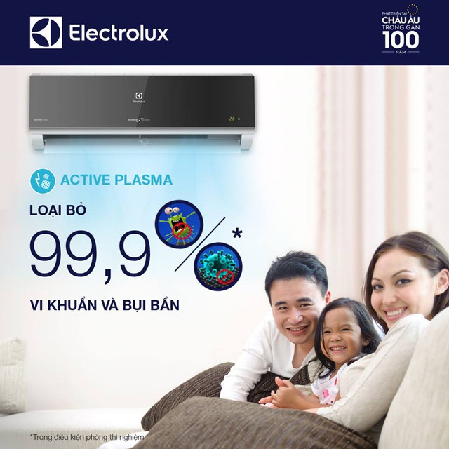 Máy điều hòa Electrolux với tính năng Active Plasma, giúp duy trì không khí mát mẻ và trong lành cho cả gia đình