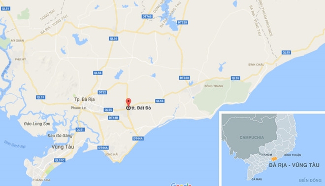Vụ việc xảy ra tại thị trấn Đất Đỏ, huyện Đất Đỏ, B&agrave; Rịa - Vũng T&agrave;u. Ảnh: Thi&ecirc;n Sơn.