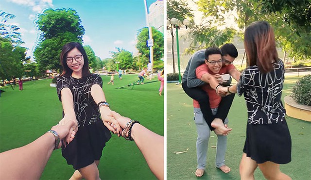 
Khi nh&igrave;n v&agrave;o bức ảnh b&ecirc;n tr&aacute;i bạn sẽ nghĩ l&agrave;m thế n&agrave;o m&agrave; họ c&oacute; thể giữ được m&aacute;y ảnh nhỉ v&agrave; sự thật được tiết lộ bức ở bức ảnh b&ecirc;n phải khiến bạn &ldquo;ng&atilde; ngửa&rdquo;.
