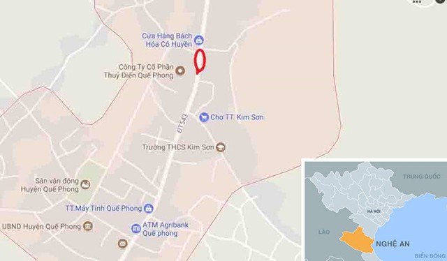 Vị tr&iacute; gần nơi xảy ra tai nạn. Ảnh: Google Maps.
