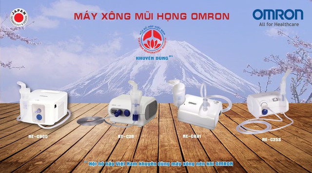 Máy xông mũi họng Omron – thương hiệu duy nhất được Hội hô hấp Việt nam khuyên dùng