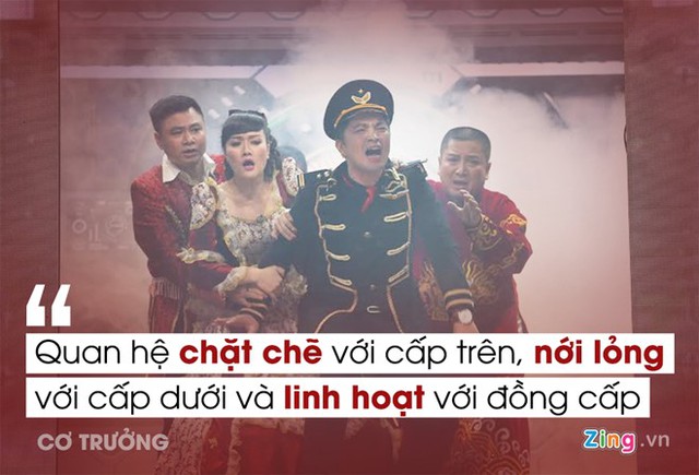 
Quan hệ chặt chẽ với cấp trên, nới lỏng với cấp dưới và linh hoạt với đồng cấp - câu nói của nhân vật Cơ trưởng cũng được nhắc đến nhiều sau khi chương trình phát sóng.
