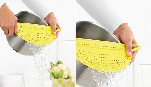 6. Dụng cụ lọc nước, chắt nước được thiết kế giống như một chiếc quạt nan, vừa xinh xắn vừa tiện lợi cho nhà bếp.