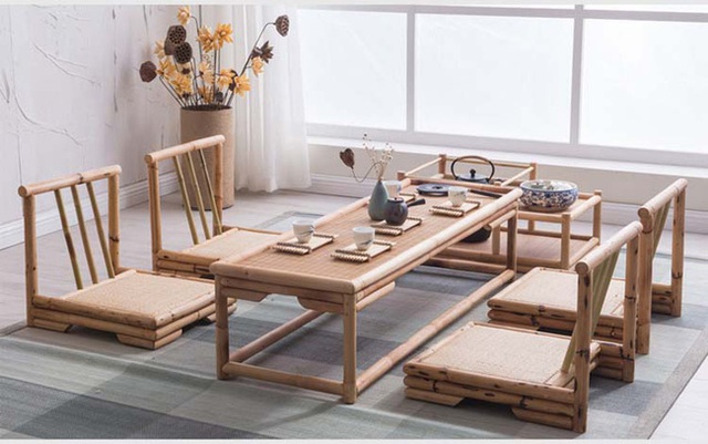Mẫu bàn trà phòng khách được thiết kế mang phong cách Nhật Bản.