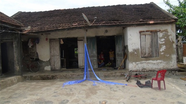 Căn nhà tồi tàn của bà Toàn.