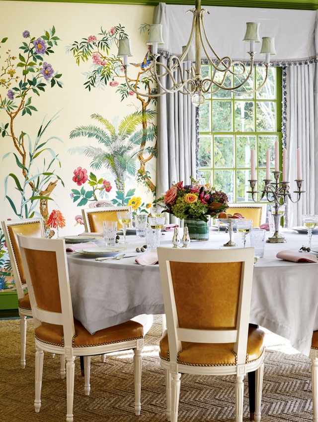 6. Vẽ tranh trên tường cũng là ý tưởng thú vị mang đến nét đẹp độc đáo và vui nhộn cho không gian ăn uống của gia đình.