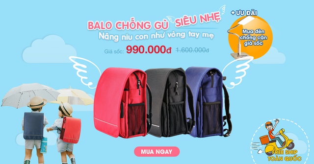 Mua balo NekoHero trên Nemo.vn với những ưu đãi vô cùng hấp dẫn