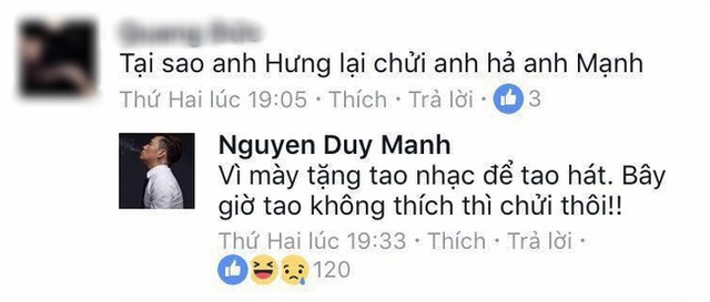 
Vị nhạc sĩ cũng đưa ra lý do vì sao Tuấn Hưng đăng tải dòng trạng thái đá xéo mình trên trang cá nhân.
