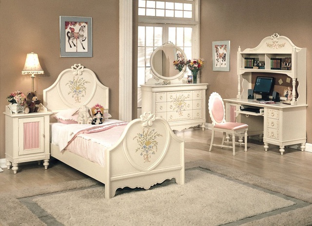 9. Nếu con của bạn thích một căn phòng cảm thấy hiện đại và nhẹ nhàng thì hãy sử dụng những đồ nội thất màu trắng nhưng vẫn lồng vào đó một số yếu tố hiện đại.