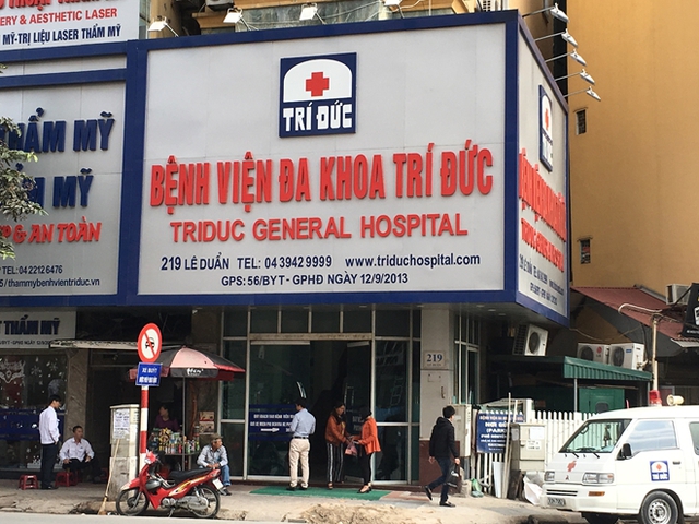 
Bệnh viện đa khoa Trí Đức - nơi xảy ra 2 vụ việc tử vong đáng tiếc (Ảnh TL)
