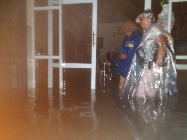 
Một trường Mầm non ở An Dương nước ngập gần 1 mét
