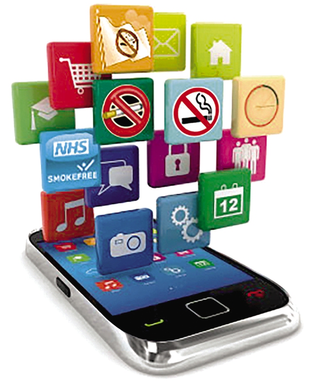 Tổ chức Y tế thế giới khuyến cáo dùng ứng dụng điện thoại di động để hỗ trợ cai thuốc lá. Ảnh minh họa: TL