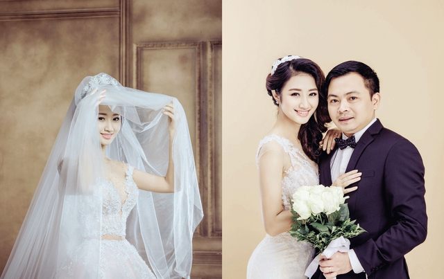 Ảnh cưới của Hoa hậu Thu Ngân và doanh nhân Doãn Văn Phương.