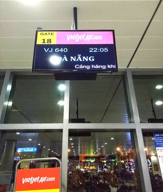 Giờ bay cũ theo thông tin vé mà anh Toàn và nhiều hành khách khác trên chuyến bay VJ640 đặt mua.
