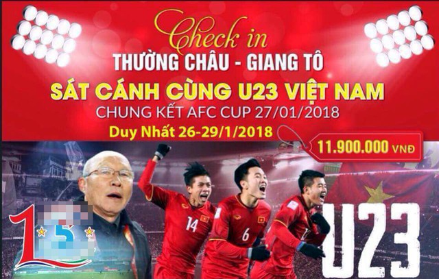 Một đơn vị lữ hành quảng cáo bán tour đi Trung Quốc cổ vũ bóng đá
