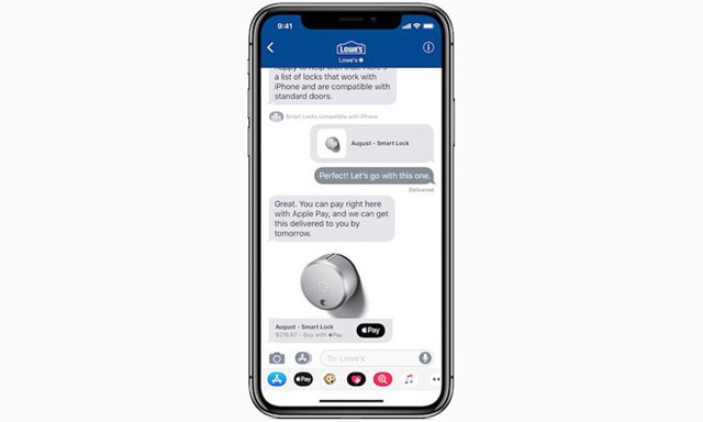 Người dùng có thể giao tiếp trực tiếp với doanh nghiệp trên ứng dụng nhắn tin của iOS.
